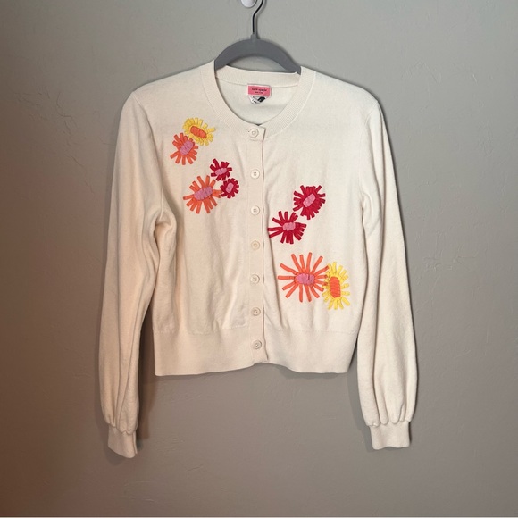 Kate Spade Floral Ribbon Button Up Cardigan - Picture 9 of 16